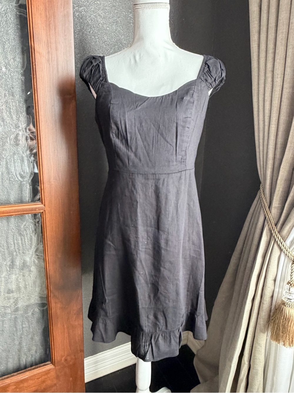 Classic Black Cap-Sleeve Dress - Old Navy